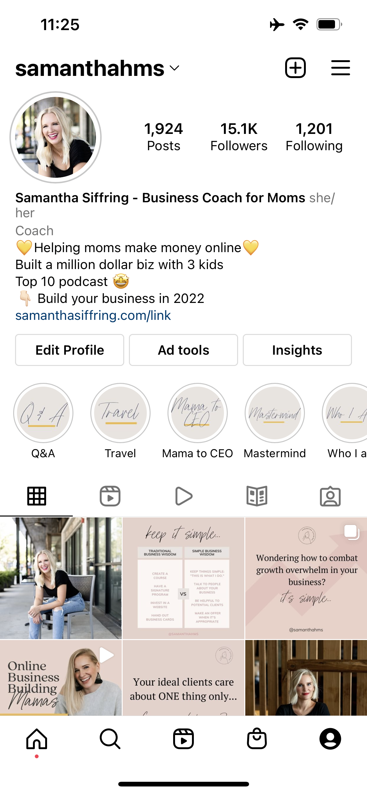 Instagram audience screenshot
